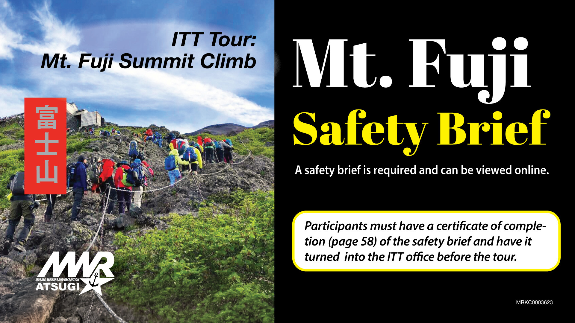 Mt. Fuji Safety Brief