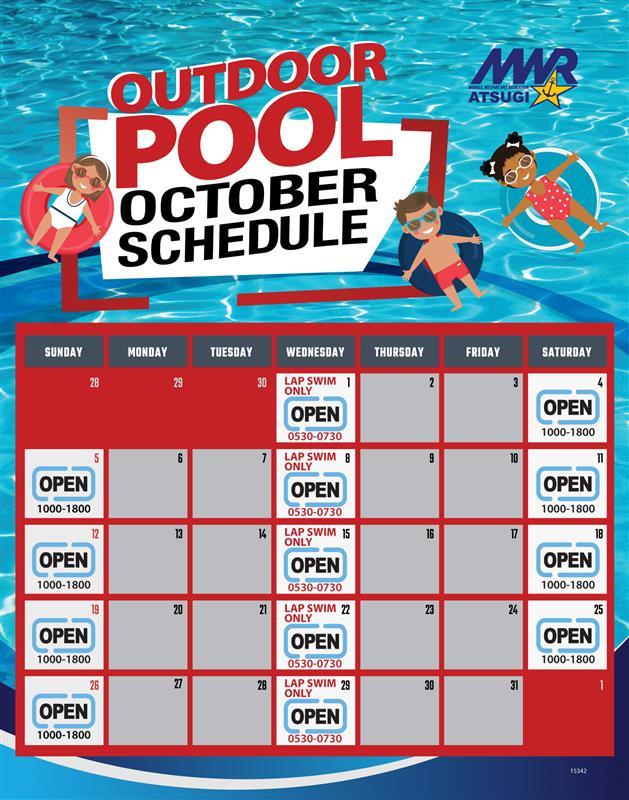 October Outdoor Pool Hours
